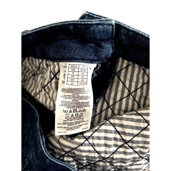 Brooks Brothers | Women's Blue Denim Quilted Mini Skirt Size 10 - Picture 9 of 11